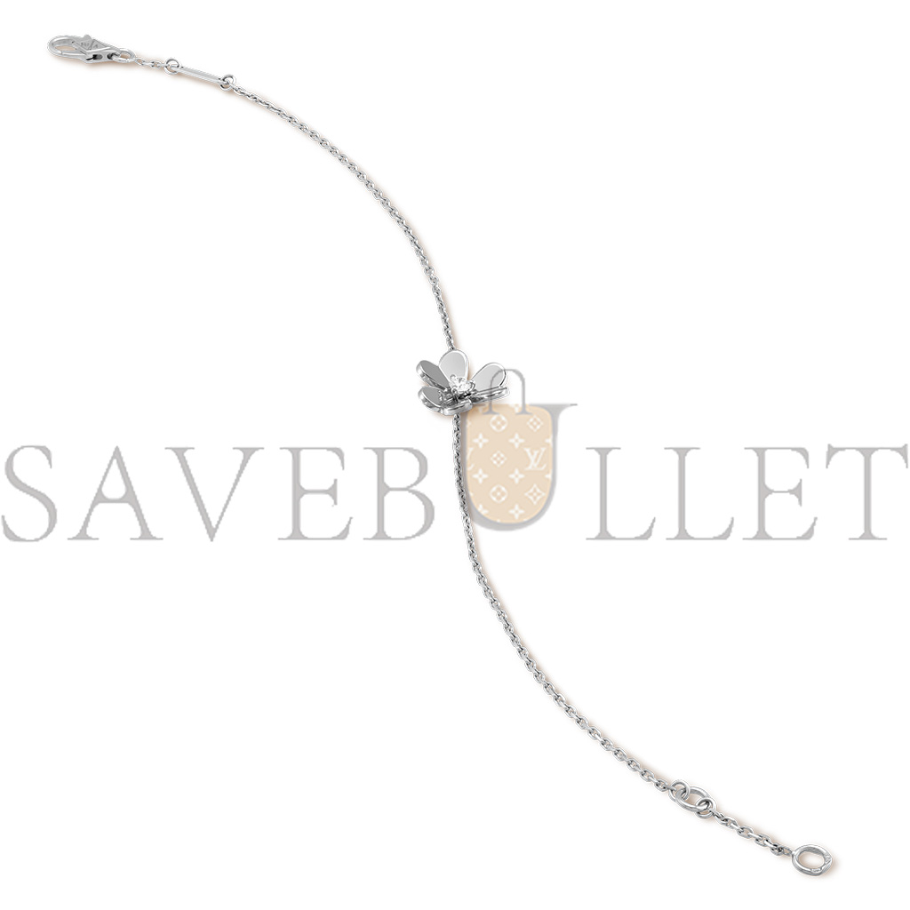 VAN CLEEF ARPELS FRIVOLE BRACELET, MINI MODEL - WHITE GOLD, DIAMOND  VCARP0J500